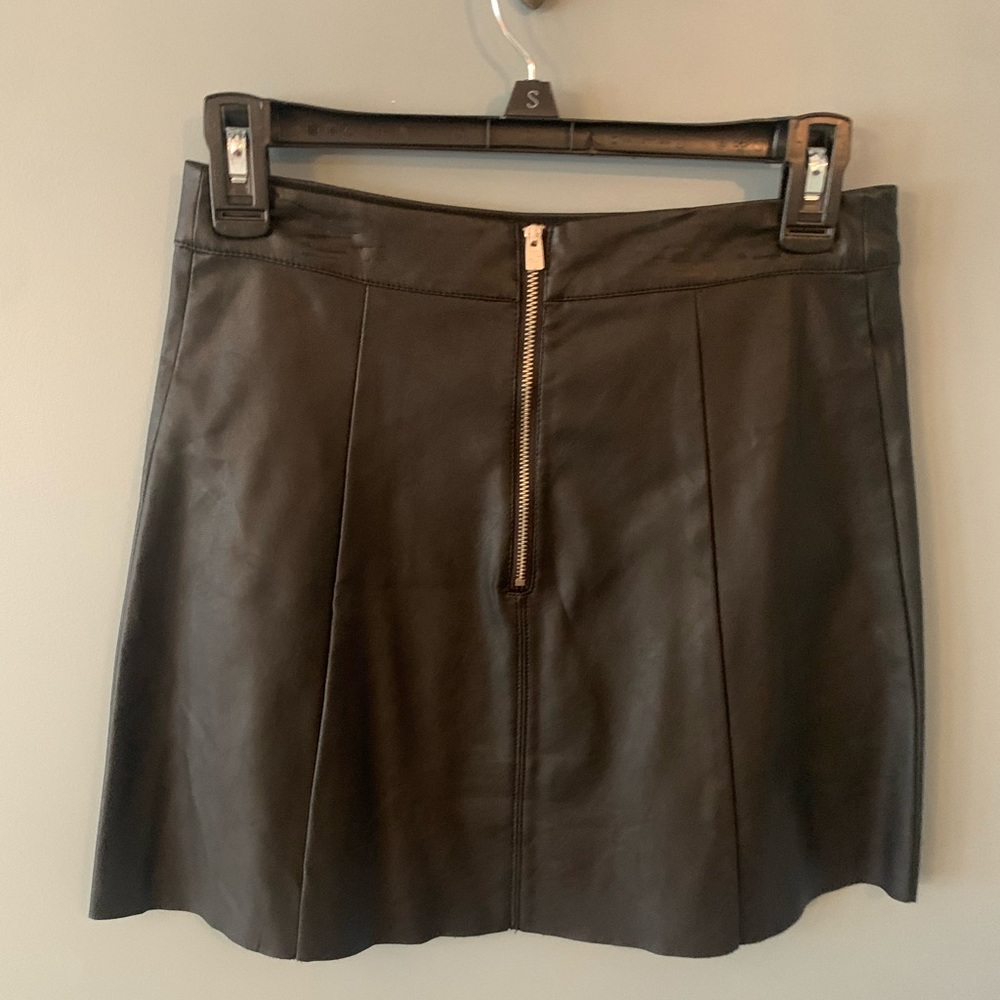 Black pleather skirt